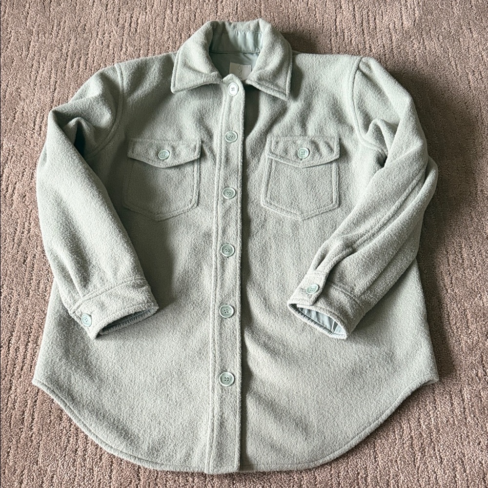 Joie Light Green Button-Up Jacket